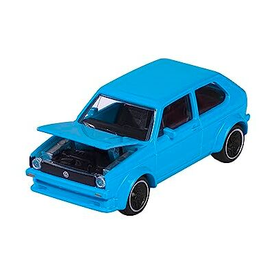 Majorette Vintage auto, speelgoedauto, VW Golf MK1, schaal 1:64 (7,5 cm), met verzamelkaart, modelauto voor kinderen vanaf 3 jaar, transparant Majorette Vintage auto, speelgoedauto, VW Golf MK1, schaal 1:64 (7,5 cm), met verzamelkaart, modelauto voor kinderen vanaf 3 jaar, transparant