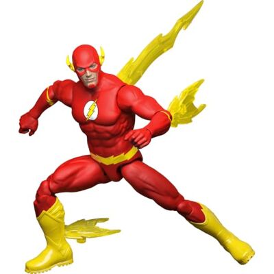 Mattel DC Premier Series 1 The Flash actiefiguur 16,5 cm 22 articulatiepunten, superheld met gedetailleerd design, snelheidseffecten en bliksemaccessoires, JMD98 Mattel DC Premier Series 1 The Flash actiefiguur 16,5 cm 22 articulatiepunten, superheld met gedetailleerd design, snelheidseffecten en bliksemaccessoires, JMD98