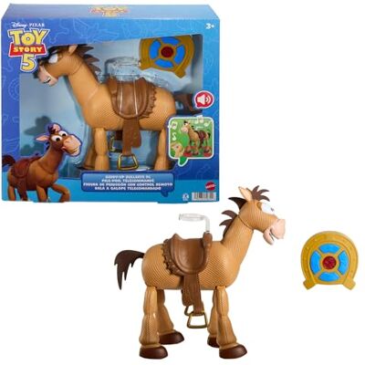 Mattel Disney en Pixar Toy Story 5 Giddy-Up Bullseye RC Radiografisch bestuurbaar speelgoedpaard van 30 cm met geluiden en clip voor figuur (apart verkrijgbaar), JKV52 Mattel Disney en Pixar Toy Story 5 Giddy-Up Bullseye RC Radiografisch bestuurbaar speelgoedpaard van 30 cm met geluiden en clip voor figuur (apart verkrijgbaar), JKV52