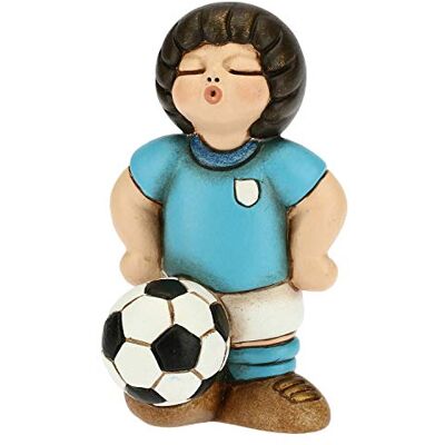 Thun Voetbaljongen Keramische Decoratie - Klein 4,5cm - Accessoire Thun Voetbaljongen Keramische Decoratie - Klein 4,5cm - Accessoire