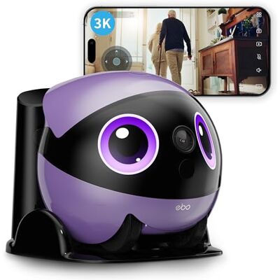 Enabot EBO Air 2 Plus FamilyBot, interactieve robot, 3K verrijdbare thuisbewaking, bewakingscamera met KI-chat (ChatGPT) en auto-patrouille & twee-weg audio en videogesprekken (mist lila) Enabot EBO Air 2 Plus FamilyBot, interactieve robot, 3K verrijdbare thuisbewaking, bewakingscamera met KI-chat (ChatGPT) en auto-patrouille & twee-weg audio en videogesprekken (mist lila)