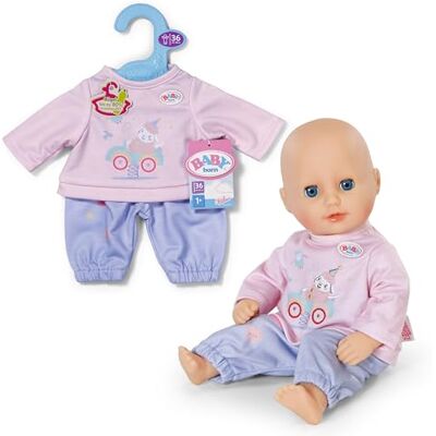 BABY born Joggingpak – Poppenoutfit met roze shirt met lange mouwen & paarse broek – Poppenkleding – Accessoire voor poppen van 36 cm BABY born Joggingpak – Poppenoutfit met roze shirt met lange mouwen & paarse broek – Poppenkleding – Accessoire voor poppen van 36 cm