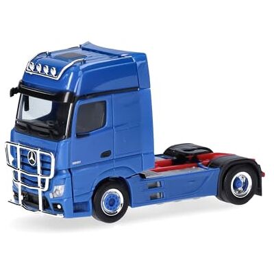 Herpa vrachtwagen model Mercedes-Benz Actros, Gigaspace 2-assige solotrekker met lampbeugel en botsbeveiliging, schaal 1:87, voor diorama, modelbouw, verzamelobject, Made in Germany, kunststof Herpa vrachtwagen model Mercedes-Benz Actros, Gigaspace 2-assige solotrekker met lampbeugel en botsbeveiliging, schaal 1:87, voor diorama, modelbouw, verzamelobject, Made in Germany, kunststof