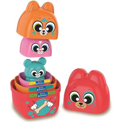 Clementoni Baby Think And Play Matroschka – stapelbaar spel voor kinderen vanaf 18 maanden, 4 intrekbare dierenfiguren, logische ontwikkeling en handmatigheid, Made in Italy 17606 Clementoni Baby Think And Play Matroschka – stapelbaar spel voor kinderen vanaf 18 maanden, 4 intrekbare dierenfiguren, logische ontwikkeling en handmatigheid, Made in Italy 17606