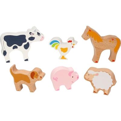 Goki Bauernhoftiere Landleben: Kuh: 9,7 x 1,8 x 7,5 cm, Holz, 6 Teile, per Set Goki Bauernhoftiere Landleben: Kuh: 9,7 x 1,8 x 7,5 cm, Holz, 6 Teile, per Set