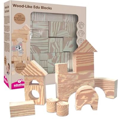 Edushape – Ed 716071 – EDU Blocks houtlook 80-delig – Spiel-BAU Edushape – Ed 716071 – EDU Blocks houtlook 80-delig – Spiel-BAU