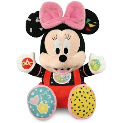 Clementoni Disney Baby Minnie spelen en leren, pluche en interactief educatief spel voor kinderen vanaf 6 maanden, zingt kinderrijmen om het alfabet, cijfers en kleuren te leren, Italiaanse taal, Clementoni Disney Baby Minnie spelen en leren, pluche en interactief educatief spel voor kinderen vanaf 6 maanden, zingt kinderrijmen om het alfabet, cijfers en kleuren te leren, Italiaanse taal,