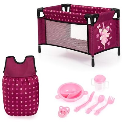Bayer Design 61767AB poppenbedje, slaapzak, plastic accessoires, speelset voor poppen meisjes en jongens vanaf 3 jaar Bayer Design 61767AB poppenbedje, slaapzak, plastic accessoires, speelset voor poppen meisjes en jongens vanaf 3 jaar