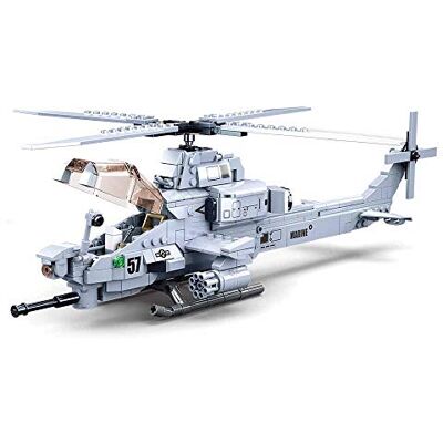 Sluban M38-B0838 SL95708 Hubschrauber Modelbricks-ah-1z Aanval Helikopter, Mehrfarbig, Medium Sluban M38-B0838 SL95708 Hubschrauber Modelbricks-ah-1z Aanval Helikopter, Mehrfarbig, Medium