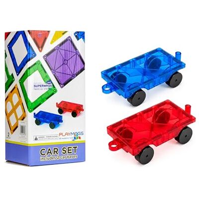 Playmags 2 Delige Autoset: Met Sterkere Magneten, STEM-Speelgoed Voor Kinderen, te Gebruiken Met Alle Magnetische Tegels en Blokken Stevig, Superduurzaam. (Kleuren Kunnen Variëren) Playmags 2 Delige Autoset: Met Sterkere Magneten, STEM-Speelgoed Voor Kinderen, te Gebruiken Met Alle Magnetische Tegels en Blokken Stevig, Superduurzaam. (Kleuren Kunnen Variëren)