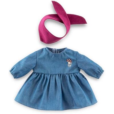 Corolle Jeansjurk met lange mouwen en sjaal, kleine ontdekkingsreiziger, kleding voor poppen 42 cm, vanaf 2 jaar, 9000160230 Corolle Jeansjurk met lange mouwen en sjaal, kleine ontdekkingsreiziger, kleding voor poppen 42 cm, vanaf 2 jaar, 9000160230