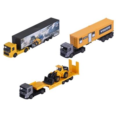 Majorette Auto Volvo Construction Transporter (1 bouwplaatsvrachtwagen) FMX vrachtwagen van metaal met vrijloop en beweegbare delen, willekeurige selectie uit 3 speelgoedauto's voor kinderen vanaf 3 Majorette Auto Volvo Construction Transporter (1 bouwplaatsvrachtwagen) FMX vrachtwagen van metaal met vrijloop en beweegbare delen, willekeurige selectie uit 3 speelgoedauto's voor kinderen vanaf 3