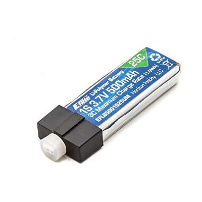 E-Flite 500mAh 1S 3,7V 25C LiPo High Current UMX Connector EFLB5001S25UM batterij E-Flite 500mAh 1S 3,7V 25C LiPo High Current UMX Connector EFLB5001S25UM batterij
