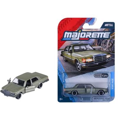 Majorette Mercedes-Benz 450 SEL Modelauto van metaal met vrijloop, vering en beweegbaar deel, 7,5 cm, voor kinderen vanaf 3 jaar en volwassenen Majorette Mercedes-Benz 450 SEL Modelauto van metaal met vrijloop, vering en beweegbaar deel, 7,5 cm, voor kinderen vanaf 3 jaar en volwassenen