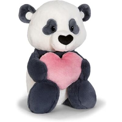 NICI Knuffeldier Love Panda met hartje, 25 cm, zwart, zacht pluchen dier, schattig knuffeldier om te knuffelen en te spelen, leuk cadeau-idee voor kinderen en volwassenen – 62609 NICI Knuffeldier Love Panda met hartje, 25 cm, zwart, zacht pluchen dier, schattig knuffeldier om te knuffelen en te spelen, leuk cadeau-idee voor kinderen en volwassenen – 62609