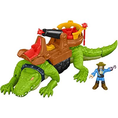 Fisher-Price Imaginext lopend krokodil en piraat Krok - Speelgoed Fisher-Price Imaginext lopend krokodil en piraat Krok - Speelgoed