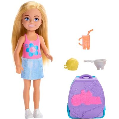 Barbie Chlesea JBF46 Schattige rugzak, blonde pop met afneembare rugzak en keukenaccessoires, speelgoed voor kinderen, vanaf 3 jaar Barbie Chlesea JBF46 Schattige rugzak, blonde pop met afneembare rugzak en keukenaccessoires, speelgoed voor kinderen, vanaf 3 jaar