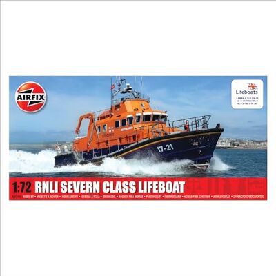 Airfix -modelset A07280 RNLI Severn Class reddingsbootmodelbouwset Plastic modelwaterscootersets voor volwassenen en kinderen vanaf 8 jaar, set inclusief sprues en decaks schaalmodel 1:72 Airfix -modelset A07280 RNLI Severn Class reddingsbootmodelbouwset Plastic modelwaterscootersets voor volwassenen en kinderen vanaf 8 jaar, set inclusief sprues en decaks schaalmodel 1:72