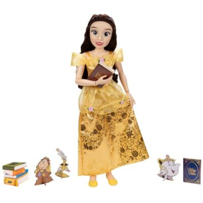 Disney Belle Playdate 81cm Pop beweegbare pop op kinderformaat, inclusief haarborstel en leuke, door sprookjes geïnspireerde accessoires Disney Belle Playdate 81cm Pop beweegbare pop op kinderformaat, inclusief haarborstel en leuke, door sprookjes geïnspireerde accessoires