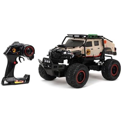 Jada Dickie Toys 253259000 1 beginnersmodelauto, elektrische terreinwagen, vierwielaandrijving (4WD) Jurassic World RC 4x4 Jeep Gladiator1:12, meerkleurig Jada Dickie Toys 253259000 1 beginnersmodelauto, elektrische terreinwagen, vierwielaandrijving (4WD) Jurassic World RC 4x4 Jeep Gladiator1:12, meerkleurig