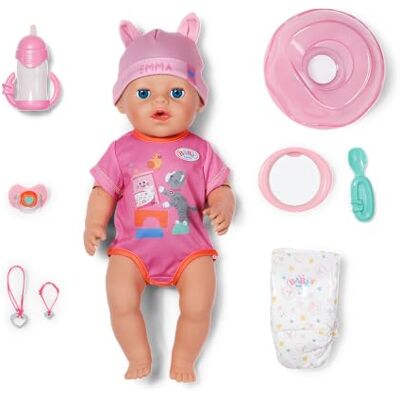 BABY born Emma met nieuwe Click & Play-functie – pop van 43 cm met 10 functies en accessoires, werkt zonder batterijen BABY born Emma met nieuwe Click & Play-functie – pop van 43 cm met 10 functies en accessoires, werkt zonder batterijen