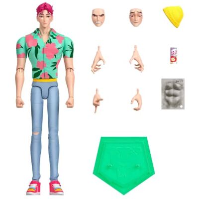 Mattel KPop Demon Hunters Saja Boys Abby actiefiguur 15,2 cm schaal, 18 scharnierpunten, “Soda Pop”-look, accessoires, verwisselbare gezichten en handen, JRY34 Mattel KPop Demon Hunters Saja Boys Abby actiefiguur 15,2 cm schaal, 18 scharnierpunten, “Soda Pop”-look, accessoires, verwisselbare gezichten en handen, JRY34