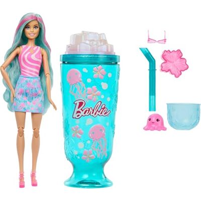 Barbie Pop Onthul en Accessoires, Zeeslushy Serie Modepop en Huisdier, 8 Verrassingen Inclusief Sensorisch Slijm en Kleurveranderend Haar, JKF62 Barbie Pop Onthul en Accessoires, Zeeslushy Serie Modepop en Huisdier, 8 Verrassingen Inclusief Sensorisch Slijm en Kleurveranderend Haar, JKF62