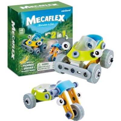 Miniland Mecaflex Moto Bouwspel met 56 flexibele onderdelen, motorfiets om op te bouwen en te demonteren, leerspel, STEM, 4-9 jaar Miniland Mecaflex Moto Bouwspel met 56 flexibele onderdelen, motorfiets om op te bouwen en te demonteren, leerspel, STEM, 4-9 jaar