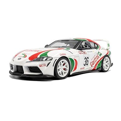 Solido Toyota GR Supra #36 Moderne sportcoupé, racing-design, startnummer, multi-spaakwielen, Diecast modelauto, wit-rood-groen, 1:18 Solido Toyota GR Supra #36 Moderne sportcoupé, racing-design, startnummer, multi-spaakwielen, Diecast modelauto, wit-rood-groen, 1:18