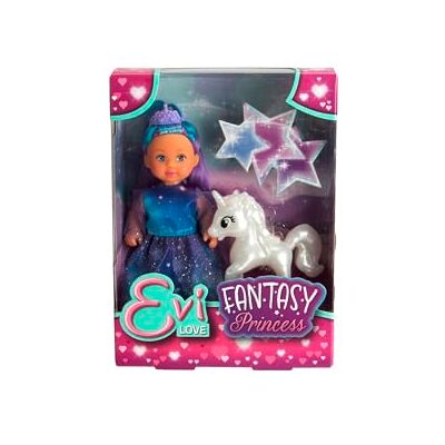 SIMBA 105733868 Evi Love Fantasy Princess, pop in een sprookjesachtige jurk met glinsterende eenhoorn, 12 cm speelpop, vanaf 3 jaar SIMBA 105733868 Evi Love Fantasy Princess, pop in een sprookjesachtige jurk met glinsterende eenhoorn, 12 cm speelpop, vanaf 3 jaar
