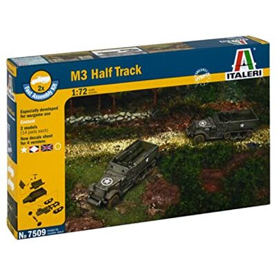 Italeri I7509 – modelbouw – tank – halftrack M3A1 – schaal 1:72 Italeri I7509 – modelbouw – tank – halftrack M3A1 – schaal 1:72