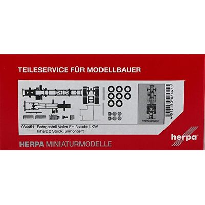 Herpa Vrachtwagenchassis Volvo FH, 3 assen, voertuigen, zwart/zilver Herpa Vrachtwagenchassis Volvo FH, 3 assen, voertuigen, zwart/zilver