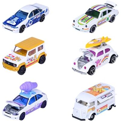 Majorette Auto Care Bears Premium (1 modelauto) speelgoedauto van metaal met Care Bears design, vering en te openen deel, willekeurige selectie van 6 auto's voor verzamelaars en kinderen vanaf 3 Majorette Auto Care Bears Premium (1 modelauto) speelgoedauto van metaal met Care Bears design, vering en te openen deel, willekeurige selectie van 6 auto's voor verzamelaars en kinderen vanaf 3