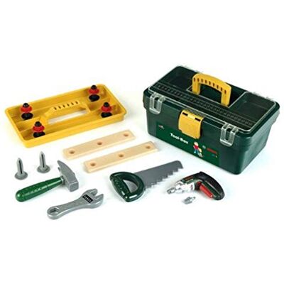 Theo Klein 8305 Bosch-gereedschapskoffer I Met Ixolino-accuboormachine en talrijke accessoires zoals een hamer, zaag en verstelbare moersleutel Theo Klein 8305 Bosch-gereedschapskoffer I Met Ixolino-accuboormachine en talrijke accessoires zoals een hamer, zaag en verstelbare moersleutel