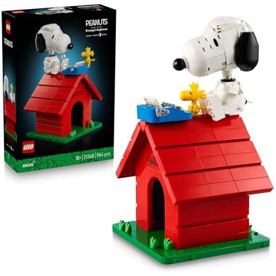 Lego Ideas Peanuts: Snoopy’s Hondenhok – Strip Bouwpakket voor Volwassenen met Snoopy Hond en Woodstock Vogel Figuren – Woondecoratie of Bureau-Accessoire – Nostalgisch Cadeau – 21368 Lego Ideas Peanuts: Snoopy’s Hondenhok – Strip Bouwpakket voor Volwassenen met Snoopy Hond en Woodstock Vogel Figuren – Woondecoratie of Bureau-Accessoire – Nostalgisch Cadeau – 21368