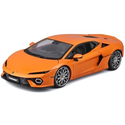Bburago Lamborghini Temerario, diecast-auto op schaal 1:18, oranje, vanaf 3 jaar Bburago Lamborghini Temerario, diecast-auto op schaal 1:18, oranje, vanaf 3 jaar