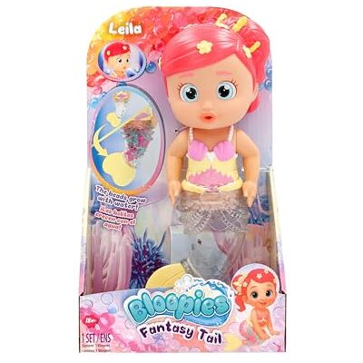 Bloopies Fantasy Tail Leila badpop zeemeermin met navulbare staart met bolletjes die zich met water verspreiden en spuiten voor meer plezier kinderen vanaf 2 jaar Bloopies Fantasy Tail Leila badpop zeemeermin met navulbare staart met bolletjes die zich met water verspreiden en spuiten voor meer plezier kinderen vanaf 2 jaar