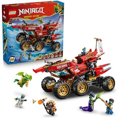 Lego NINJAGO Land-Bounty Bouwpakket voor Kinderen Vanaf 9 Jaar met 3 Voertuigen en 6 Minifiguren Incl. Speelgoed Motor, Terreinbuggy en Schip Cadeau voor Jongens en Meisjes 71869 Lego NINJAGO Land-Bounty Bouwpakket voor Kinderen Vanaf 9 Jaar met 3 Voertuigen en 6 Minifiguren Incl. Speelgoed Motor, Terreinbuggy en Schip Cadeau voor Jongens en Meisjes 71869