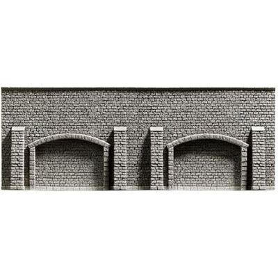 NOCH ® Arcademuur, extra lange modelbouwmuur, 66,8 x 12,5 cm voor spoorbreedte H0, ook perfect voor stad en landschap NOCH ® Arcademuur, extra lange modelbouwmuur, 66,8 x 12,5 cm voor spoorbreedte H0, ook perfect voor stad en landschap