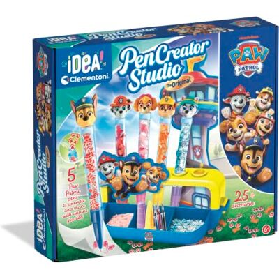 Clementoni Creëer je Paw Patrol pennen, 5 pennen om te personaliseren, kinderen vanaf Inclusief rubberen figuren en glinsterende decoraties creatieve activiteit thuis zonder scherm cadeau-idee Clementoni Creëer je Paw Patrol pennen, 5 pennen om te personaliseren, kinderen vanaf Inclusief rubberen figuren en glinsterende decoraties creatieve activiteit thuis zonder scherm cadeau-idee