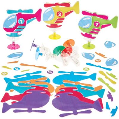 Baker Ross FN076 Helikopter Jump-Up Kits Set van 8, Creatieve Knutselpakketten voor Kinderen Baker Ross FN076 Helikopter Jump-Up Kits Set van 8, Creatieve Knutselpakketten voor Kinderen