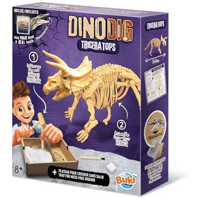 Buki France Dino dig Triceratops Dinosaurus om op te graven, 20 cm Buki France Dino dig Triceratops Dinosaurus om op te graven, 20 cm