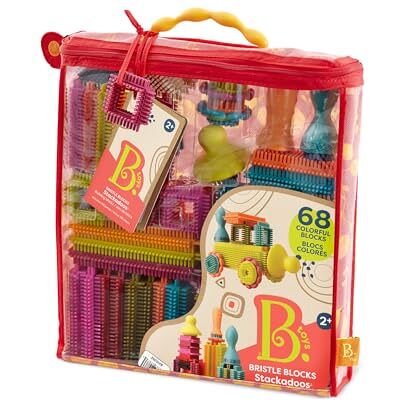 B. toys Stem Borstelblokken, 68-delig, bouwstenen, om in elkaar te steken, met opbergen, babyspeelgoed vanaf 2 jaar B. toys Stem Borstelblokken, 68-delig, bouwstenen, om in elkaar te steken, met opbergen, babyspeelgoed vanaf 2 jaar