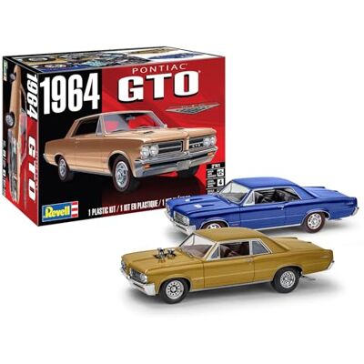 Revell 14574 1964 Pontiac GTO 2'N1 1:24 Schaal 104-delig vaardigheidsniveau 4 Model bouwpakket Revell 14574 1964 Pontiac GTO 2'N1 1:24 Schaal 104-delig vaardigheidsniveau 4 Model bouwpakket