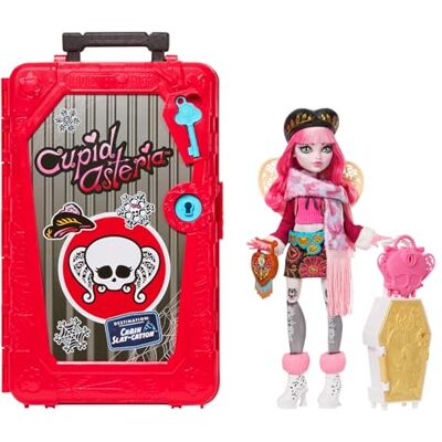 Monster Cable Skulltimate Secrets Cupid Asteria poppenset Bestemming: Cabin Slay-cation uitpakset met koffer en 19+ verrassingen zoals kleding en modeaccessoires, JMG66 Monster Cable Skulltimate Secrets Cupid Asteria poppenset Bestemming: Cabin Slay-cation uitpakset met koffer en 19+ verrassingen zoals kleding en modeaccessoires, JMG66