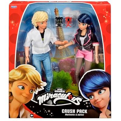 BANDAI Miraculous Speelgoedset – 2 poppen Marinette en Adrien – Crush Pack – Miraculous figuren 26 cm – figuren voor kinderen Marinette Adrien – speelgoed voor kinderen vanaf 4 jaar – P50377 BANDAI Miraculous Speelgoedset – 2 poppen Marinette en Adrien – Crush Pack – Miraculous figuren 26 cm – figuren voor kinderen Marinette Adrien – speelgoed voor kinderen vanaf 4 jaar – P50377