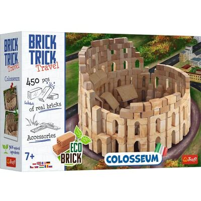 Brick Trick Trefl Travel: Colosseum Bouw met Brick Travel, Colosseum, EKO Brick Bricks, 450 stenen, herbruikbaar, creatieve set voor kinderen vanaf 7 jaar. Brick Trick Trefl Travel: Colosseum Bouw met Brick Travel, Colosseum, EKO Brick Bricks, 450 stenen, herbruikbaar, creatieve set voor kinderen vanaf 7 jaar.