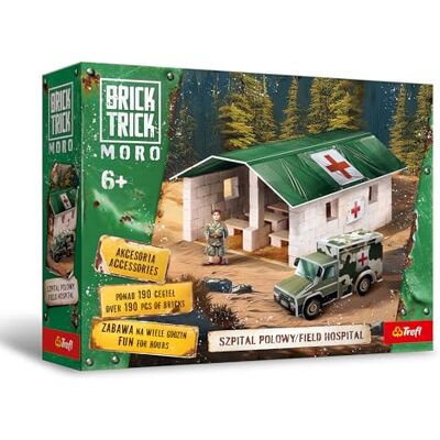 Trefl Brick Trick Moro: Veldhospitaal/Field Hospital Bouw met baksteen, EKO bakstenen blokken, 190 Herbruikbare Bakstenen, Creatieve militaire set voor kinderen vanaf 6 jaar Trefl Brick Trick Moro: Veldhospitaal/Field Hospital Bouw met baksteen, EKO bakstenen blokken, 190 Herbruikbare Bakstenen, Creatieve militaire set voor kinderen vanaf 6 jaar