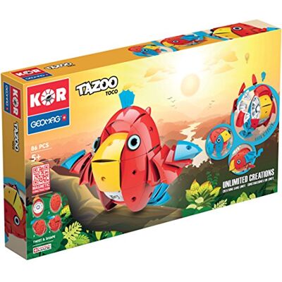 Geomag 604 KOR Tazoo Toco, magnetische constructies en leerspellen, 86-delig Geomag 604 KOR Tazoo Toco, magnetische constructies en leerspellen, 86-delig