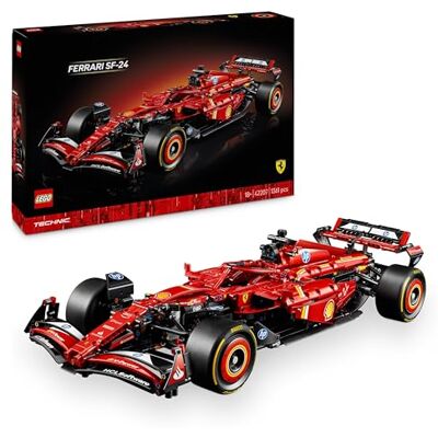 Lego Technic Ferrari SF-24 F1 auto Bouwpakket voor Volwassenen met 1:8 Schaal Modelauto met V6-Motor, Besturing en DRS, Formule 1 Vaderdag Cadeau voor Hem, Haar, Alle Fans van Motorsport 42207 Lego Technic Ferrari SF-24 F1 auto Bouwpakket voor Volwassenen met 1:8 Schaal Modelauto met V6-Motor, Besturing en DRS, Formule 1 Vaderdag Cadeau voor Hem, Haar, Alle Fans van Motorsport 42207